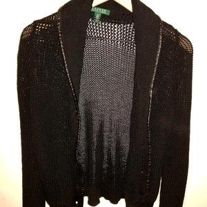 Ralph Lauren Leather Lined Cardigan